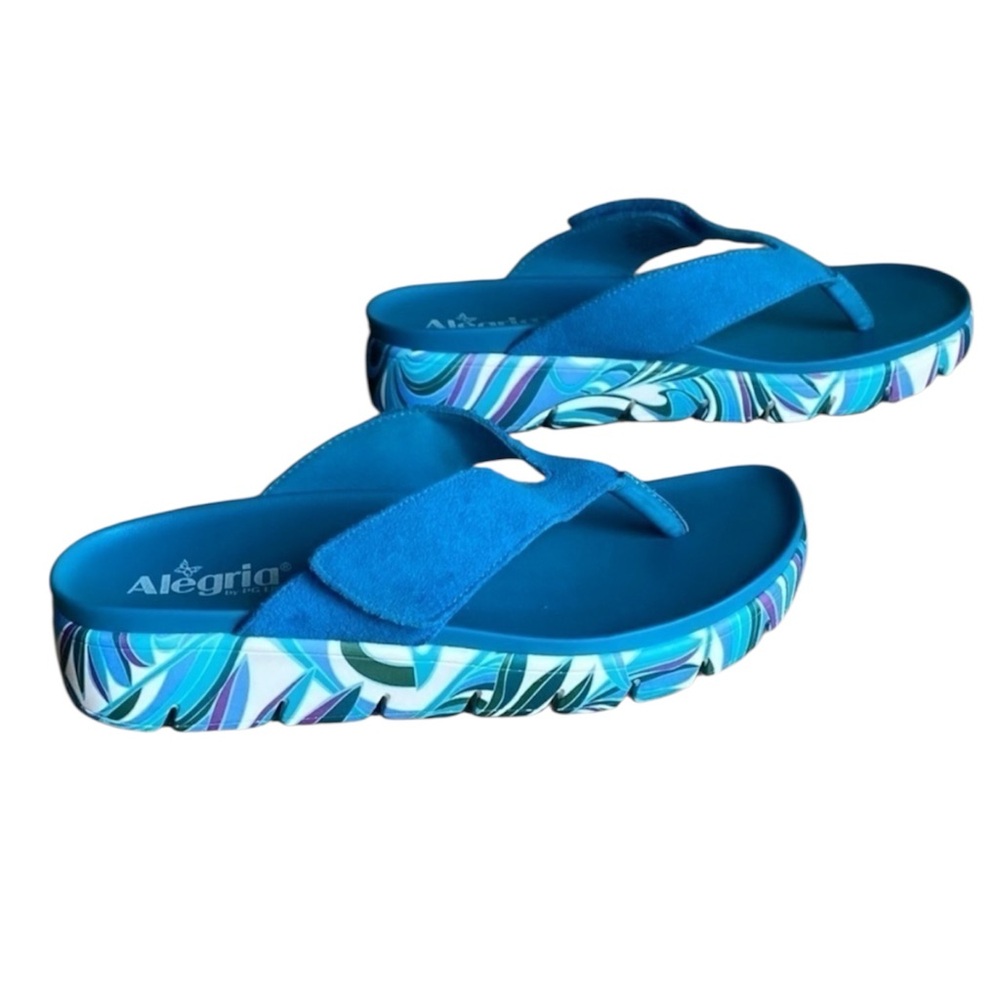 Alegria, Astara, I got you babe, teal flip flops38 US 8 - Picture 2 of 7